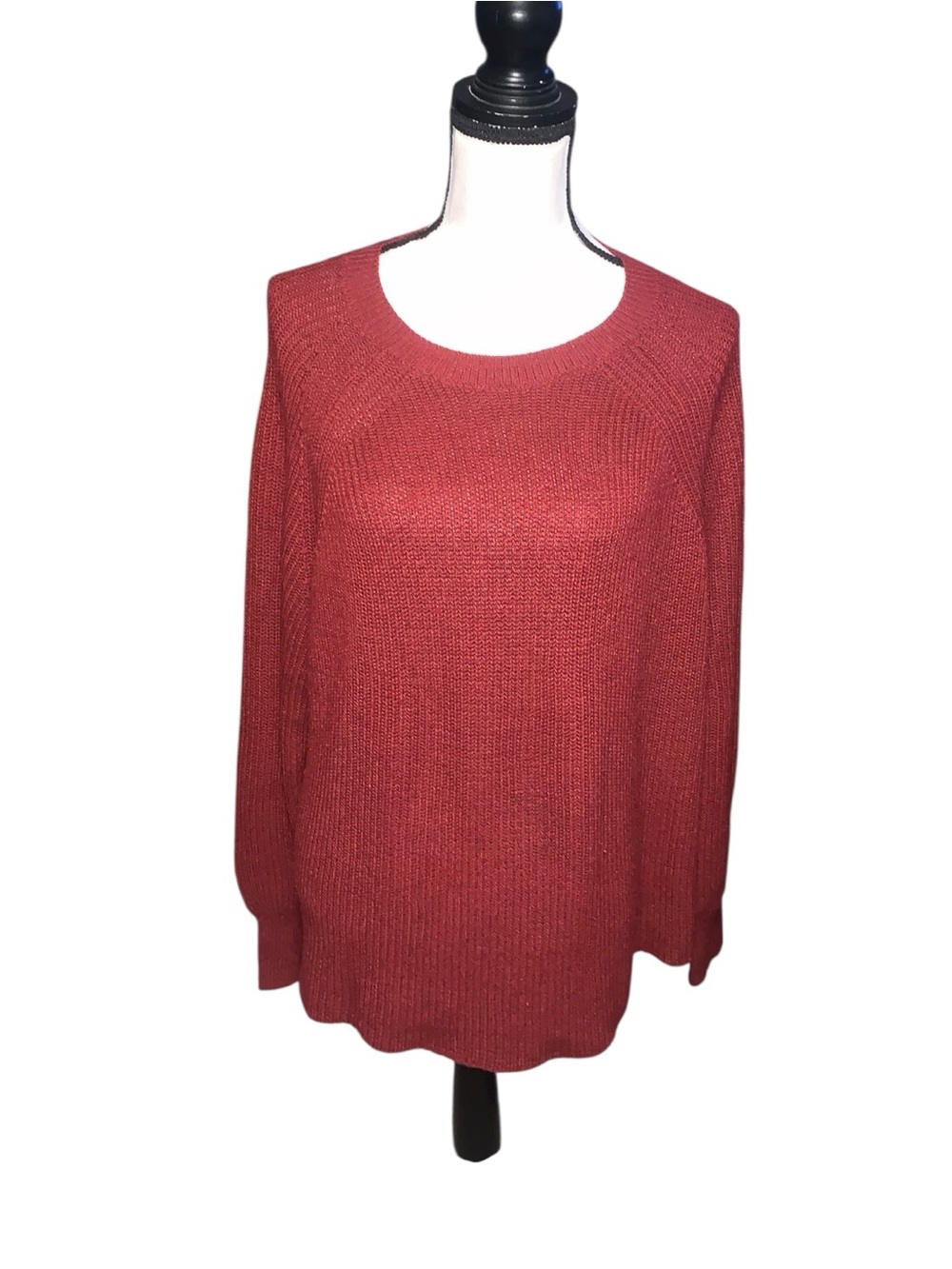 Sweater By Jessica Simpson Knit Crew Sweater Women's XXL Arabian Spice